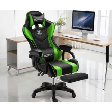 Likeregal 920 gamer szék lábtartóval zöld masszázs funkcióval