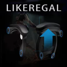 Likeregal 920 gamer szék lábtartóval zöld masszázs funkcióval