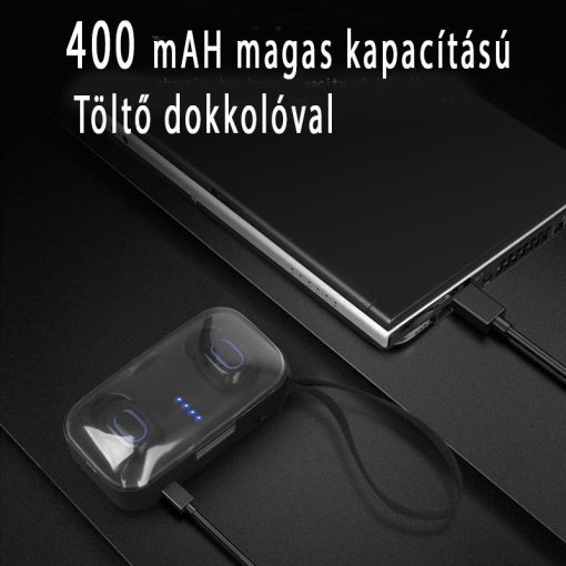 T18S vezeték nélküli BT fülhallgató töltő dokkolóval