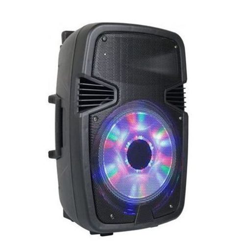 Hordozható akkus BT hangfal, LED hangulatfény - Mikrofonnal +távirányítóval!