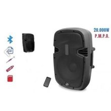 Hordozható akkus BT hangfal, LED hangulatfény - Mikrofonnal +távirányítóval!