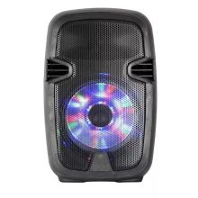 Hordozható akkus BT hangfal, LED hangulatfény - Mikrofonnal +távirányítóval!
