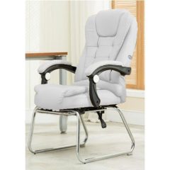   Luxus BigHome Masszázsfotel lábtartóval, Fehér - Mindennapi kényelem!
