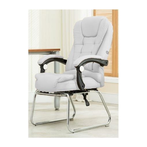 Luxus BigHome Masszázsfotel lábtartóval, Fehér - Mindennapi kényelem!