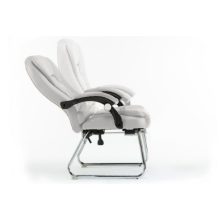 Luxus BigHome Masszázsfotel lábtartóval, Fehér - Mindennapi kényelem!