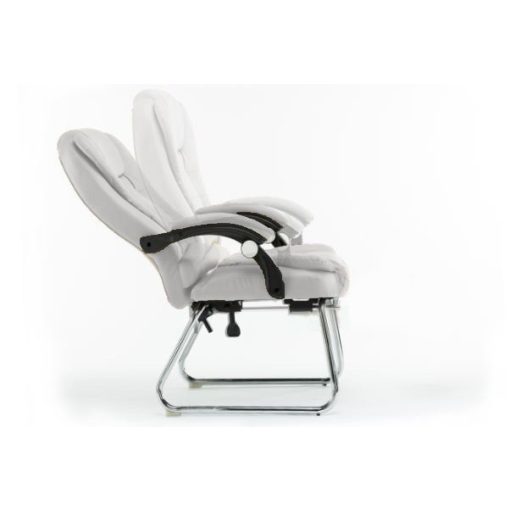 Luxus BigHome Masszázsfotel lábtartóval, Fehér - Mindennapi kényelem!