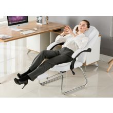 Luxus BigHome Masszázsfotel lábtartóval, Fehér - Mindennapi kényelem!