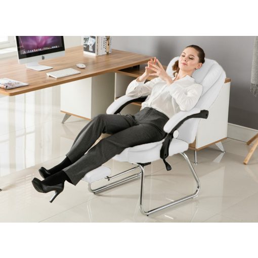 Luxus BigHome Masszázsfotel lábtartóval, Fehér - Mindennapi kényelem!