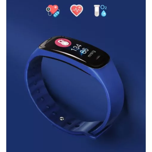 B1 kék okoskarkötő - Masszív de elegáns külső,egészségügyi monitorozás,értesítések,sportmód.