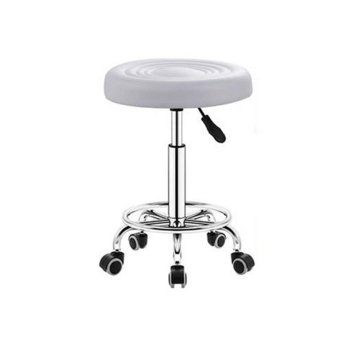 Gurulós forgószék állítható magassággal, Fehér- Kozmetikába,fodrászatba,otthonra sminkeléshez vagy irodába? Igen!