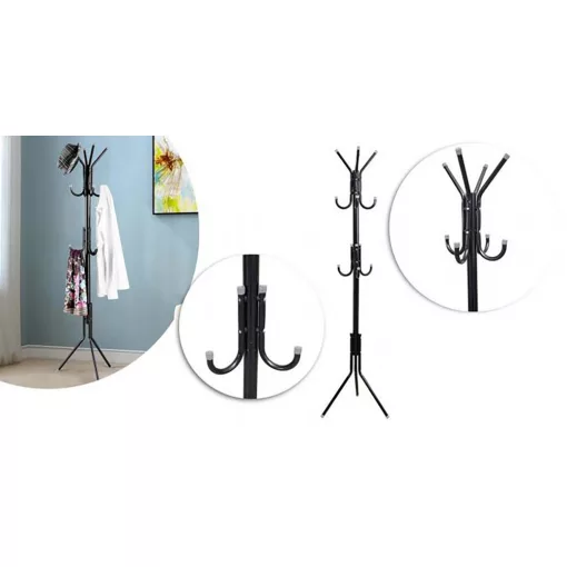 Stealman álló mobil ruhafogas, Fekete