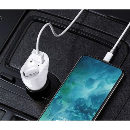 2in1 Bluetooth headset szivargyújtós töltővel és USB porttal