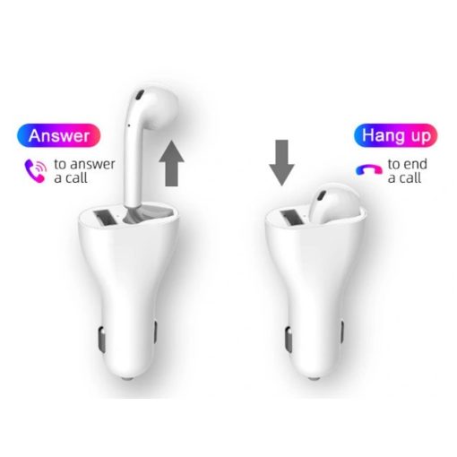 2in1 Bluetooth headset szivargyújtós töltővel és USB porttal