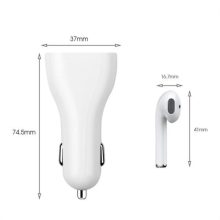 2in1 Bluetooth headset szivargyújtós töltővel és USB porttal