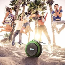 C6 vízálló Bluetooth hangszóró - zöld