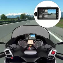 2 kamerás fedélzeti, motoros kamera
