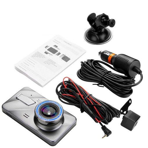 V3 autóskamera kettős objektívvel és HD kijelzővel