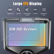 Hiacinto Professzionális Ipari Endoszkóp Kamera – 360° Forgatható Duál Kamera, 5 m Kábel, IP68 Vízálló, 1080P, 5” IPS Kijelző, 32 GB Memóriakártyával