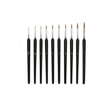 10 darabos művész ecsetkészlet – precíz részletekhez és miniatűr festéshez