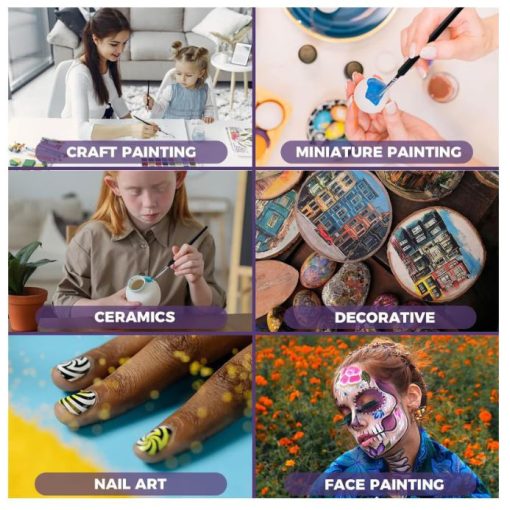 10 darabos művész ecsetkészlet – precíz részletekhez és miniatűr festéshez