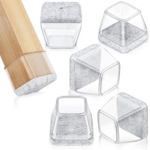 32 darabos szék­lábvédő készlet – négyszögletes, szilikon padlóvédő gumi kupak (30–40 mm)