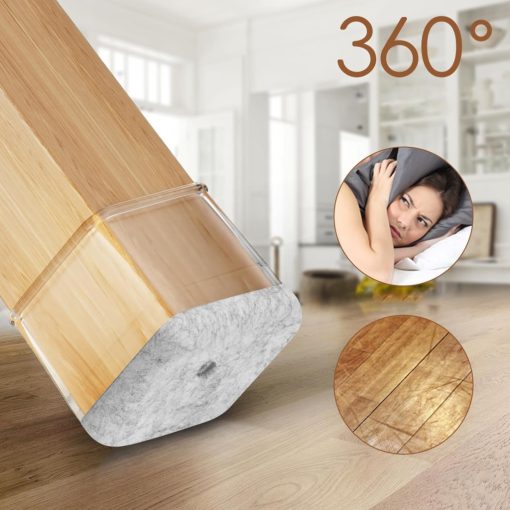 32 darabos szék­lábvédő készlet – négyszögletes, szilikon padlóvédő gumi kupak (30–40 mm)