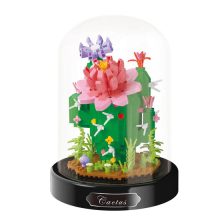 Balody Mini Blocks – Virágzó Kaktusz Üvegbúrában (615db-os készlet)