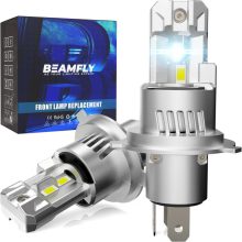 BEAMFLY H4 LED Fényszóró Izzó – 20000LM, 6000K Hideg Fehér Fény (2 darabos készlet)