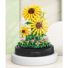 Balody Mini Blocks – Virágzó napraforgó Üvegbúrában (545db-os készlet)