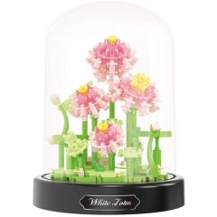   Balody Mini Blocks – Fehér Lótusz üvegbúrában (520 db-os készlet)