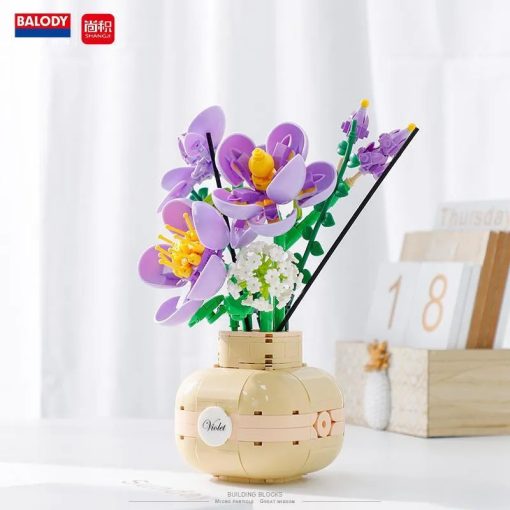 Balody Viola – Mini Blocks Virágváza Építőjáték (539 db) - Aromaterápiás Funkció