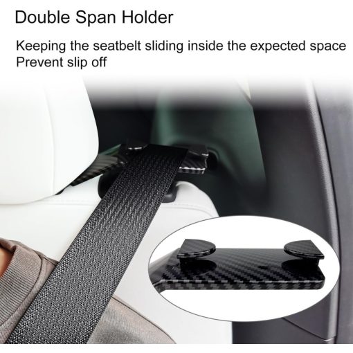 2 db Hátsó Biztonsági Öv Vezető (Carbon Seat Belt Guide) – Tesla Model Y 2021–2023