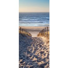 VIRANDA 3D Öntapadós Ajtómatrica – Tengerpart (77 × 200 cm) – PVC, Vízhatlan, Dekoráció