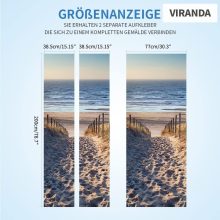VIRANDA 3D Öntapadós Ajtómatrica – Tengerpart (77 × 200 cm) – PVC, Vízhatlan, Dekoráció