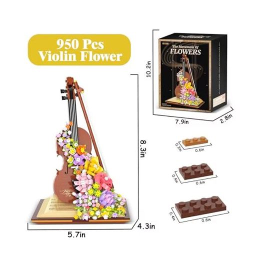 Építőkészlet, hegedűmodell, 950 darabos, 14 éves kortól