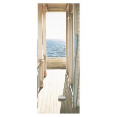   VIRANDA 3D Öntapadós Ajtómatrica,Falimatrica– Tengerparti Kilátás (77 × 200 cm)