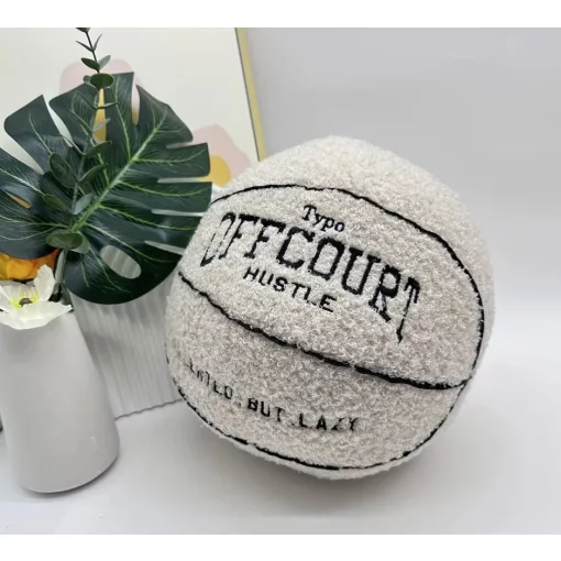 Offcourt Kosárlabda Plüss Párna – 25 cm, Bézs