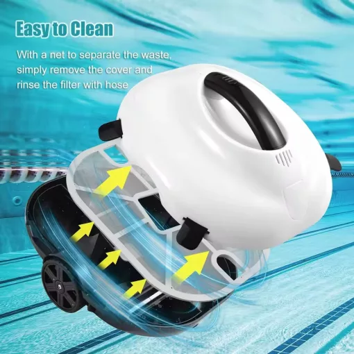 Cordless  Robotic Pool Vacuum Cleaner – Vezeték nélküli, nagy sebességű medencetisztító 120 perces üzemidővel