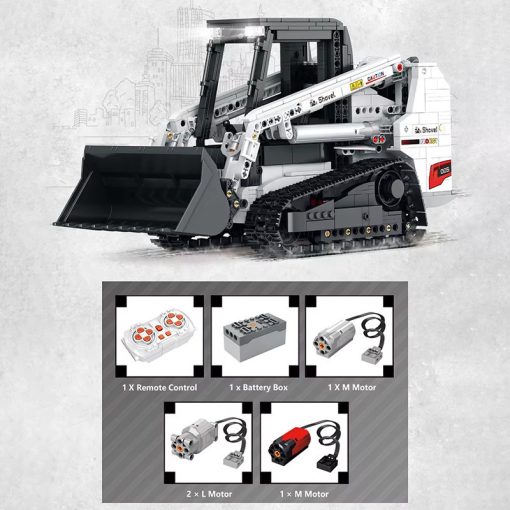 Reobrix Távirányítós lánctalpas markoló építőjáték – 1366 darabos készlet