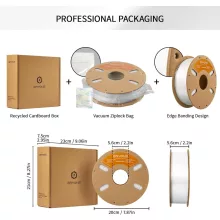 ERYONE ASA 3D Nyomtató Filament – 1,75 mm, ASA fehér, ±0,03 mm Pontosság, 1 kg Tekercs, Kültéri és Ipari Felhasználásra
