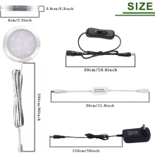 AIBOO Dimmelhető LED szekrényvilágítás – Hideg fehér + RGB, távirányítóval (8 db ultralapos lámpa)