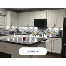AIBOO Dimmelhető LED szekrényvilágítás – Hideg fehér + RGB, távirányítóval (8 db ultralapos lámpa)