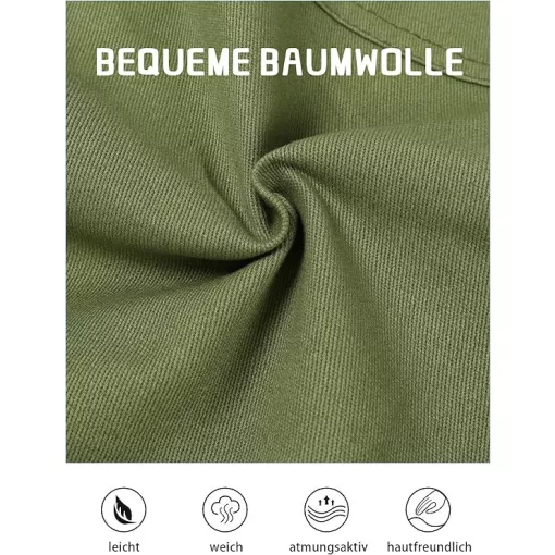 NATUST unisex cargo nadrág – pamut szabadidőnadrág gumis derékkal - (170–176 cm)