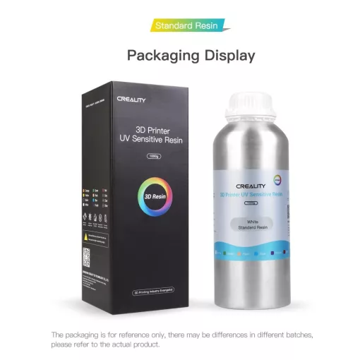 Creality Standard Resin – Fehér – 500 g | Gyors, precíz LCD/DLP 3D nyomtatógyanta