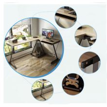 L alakú számítógépes irodai asztal