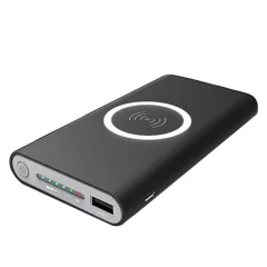 Qi Powerbank - 10000 mAh - Fekete
