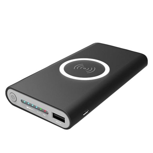 Qi Powerbank - 10000 mAh - Fekete