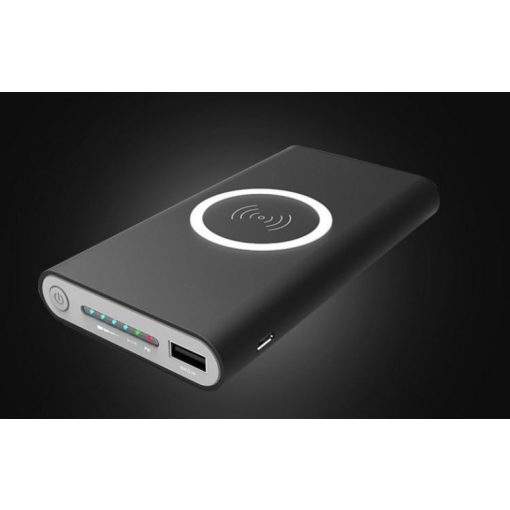 Qi Powerbank - 10000 mAh - Fekete