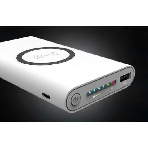 Qi Powerbank - 10000 mAh - Fehér