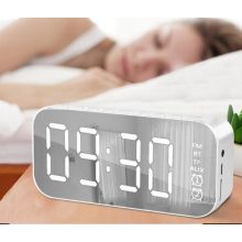 Bluetooth-os digitális ébresztőóra - fekete